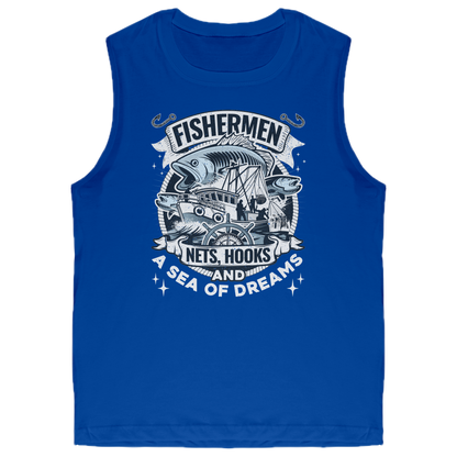 Fishermen Nets, Hooks And A Sea of Dreams - Commercial Fishing Tank Top