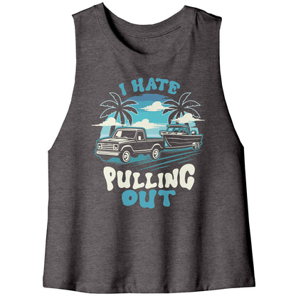 I Hate Pulling Out - Funny Truck Pulling Boat Boating Vintage Tank Top