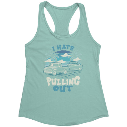 I Hate Pulling Out - Funny Truck Pulling Boat Boating Vintage Tank Top