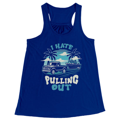 I Hate Pulling Out - Funny Truck Pulling Boat Boating Vintage Tank Top