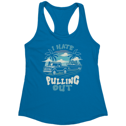 I Hate Pulling Out - Funny Truck Pulling Boat Boating Vintage Tank Top