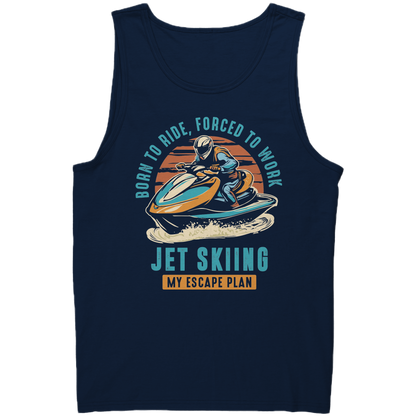 Jet Skiing My Escape Plan - Funny Jet Ski Apparel Tank Top