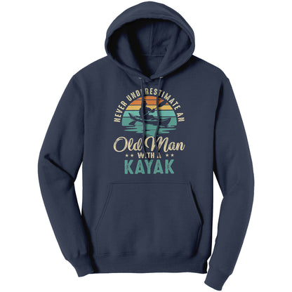 Never Underestimate An Old Man With A Kayak - Vintage Retro Kayak T-Shirt