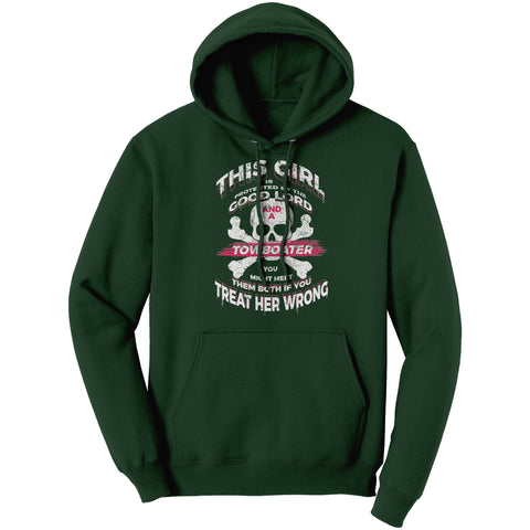 Protected By The Good Lord And A Towboater - Hoodie PC