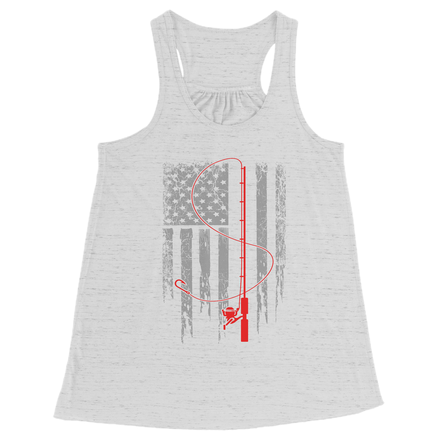 Patriotic Fishing Flag July 4th Tank Top