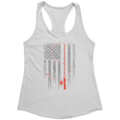 Patriotic Fishing Flag July 4th Tank Top