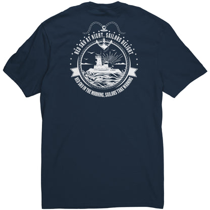 Red Sky at Night Sailors Take Warning Tugboater T-Shirt