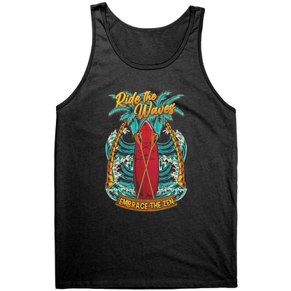 Ride The Waves Embrace The Zen - Standup Paddleboarding Paddle Board Sup Tank Top