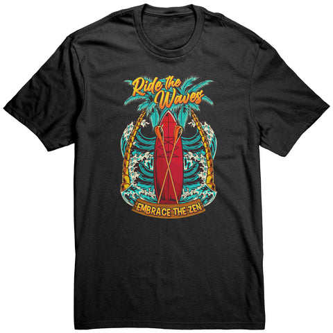 Ride The Waves Embrace The Zen - Standup Paddleboarding Paddle Board Sup T-Shirt
