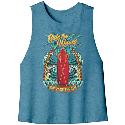 Ride The Waves Embrace The Zen - Standup Paddleboarding Paddle Board Sup Tank Top