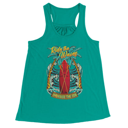 Ride The Waves Embrace The Zen - Standup Paddleboarding Paddle Board Sup Tank Top