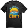 Image of Sail Into Serenity Chase Sunsets - Boat Boating Men Women T-Shirt