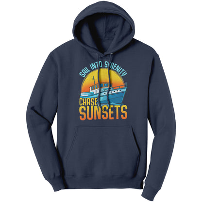 Sail Into Serenity Chase Sunsets - Boat Boating Men Women T-Shirt