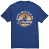 Image of Sailing Away From The Everyday - Humor Retro Sunset Boat T-Shirt
