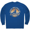 Image of Sailing Away From The Everyday - Humor Retro Sunset Boat T-Shirt