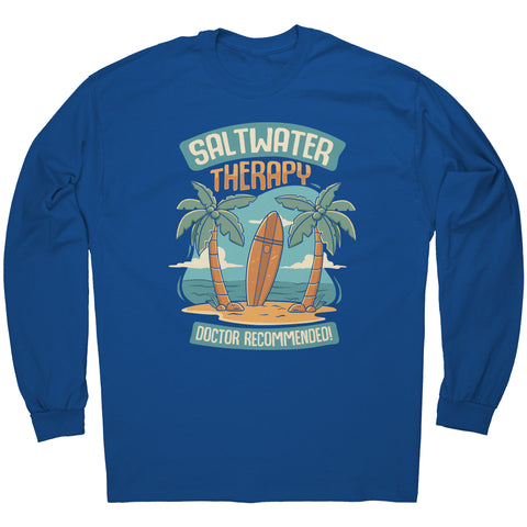 Saltwater Therapy Doctor Recommended - Funny Surfing Surfer Surf T-Shirt