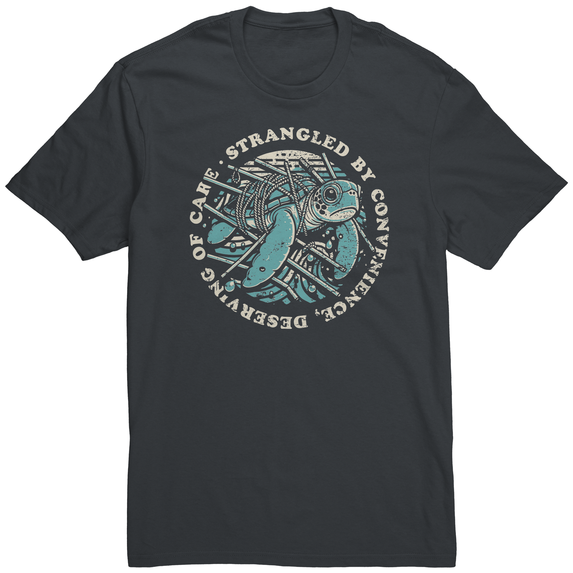 Strangled_by_Convenience__Turtle_World__Charcoal_Mockup.png