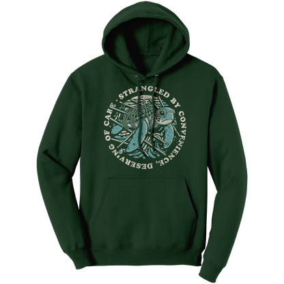 Strangled_by_Convenience__Turtle_World__Dark_Green_Front_Mockup.png
