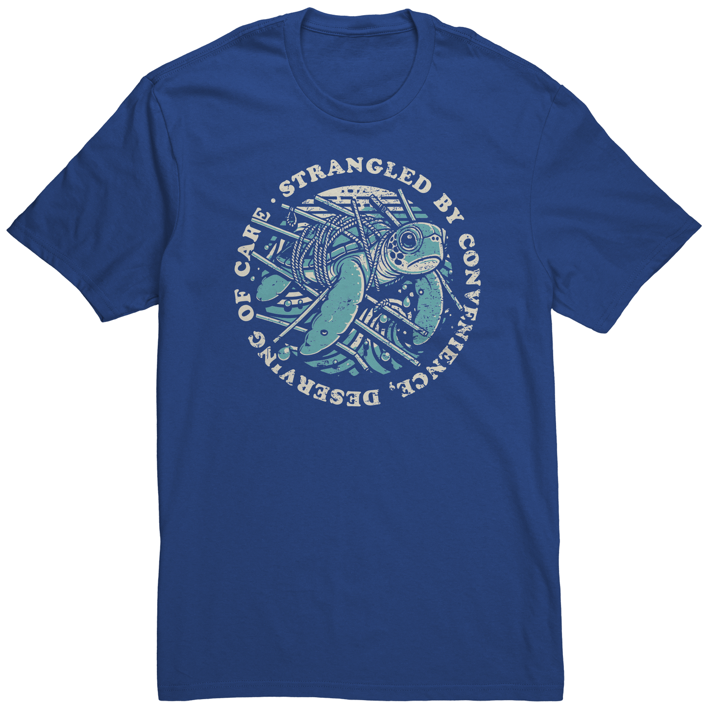 Strangled_by_Convenience__Turtle_World__Deep_Royal_Mockup.png