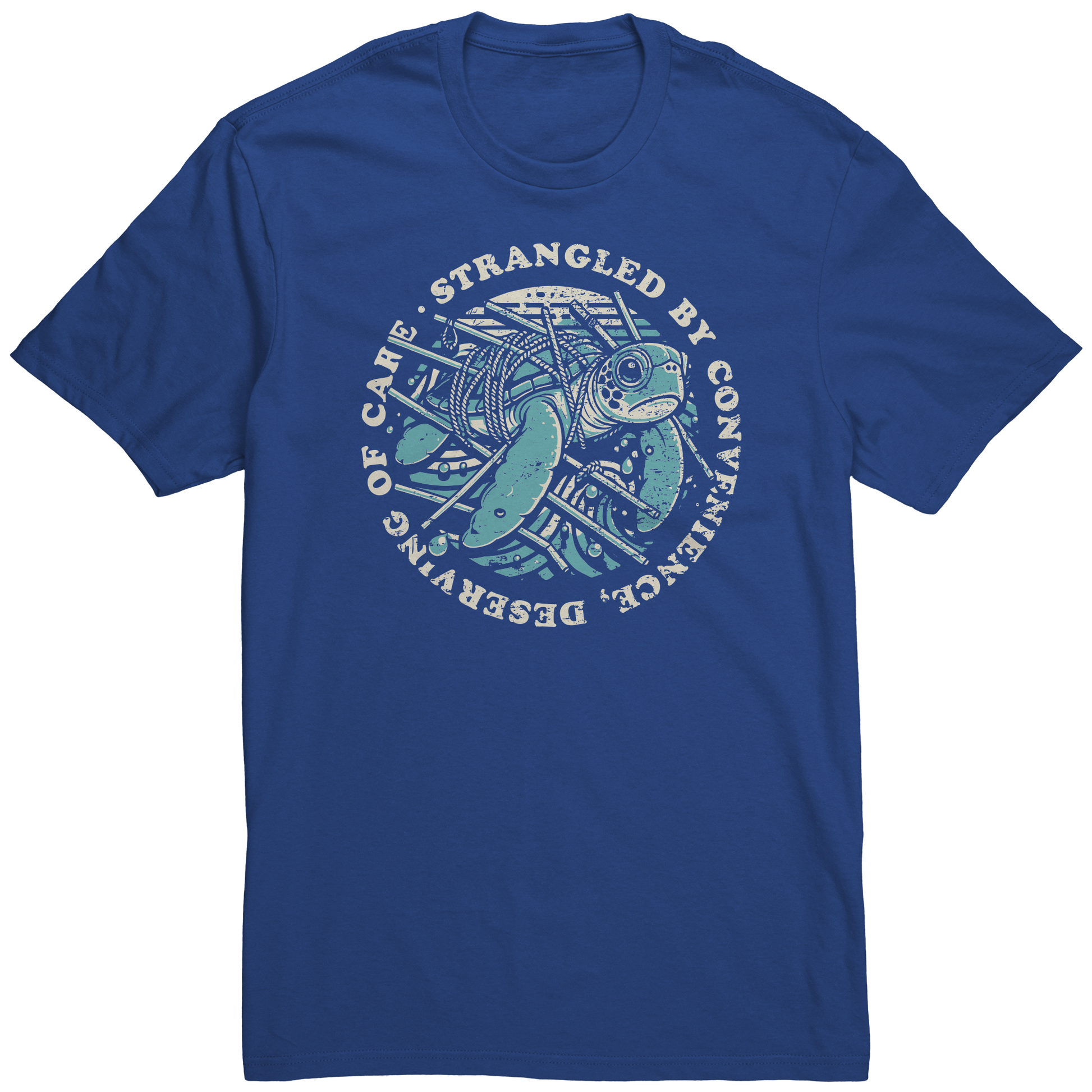 Strangled_by_Convenience__Turtle_World__Deep_Royal_Mockup.png