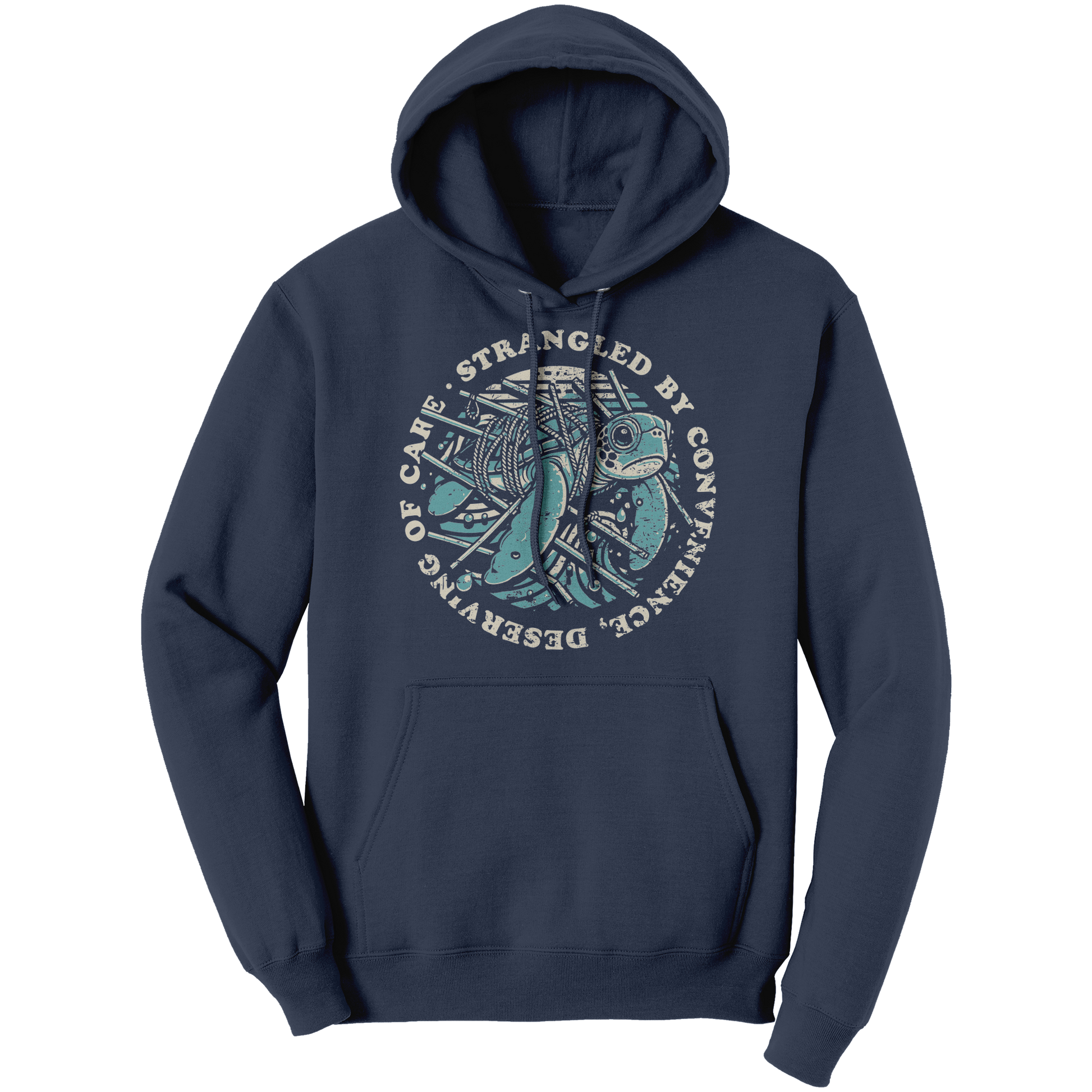 Strangled_by_Convenience__Turtle_World__Navy_Front_Mockup.png