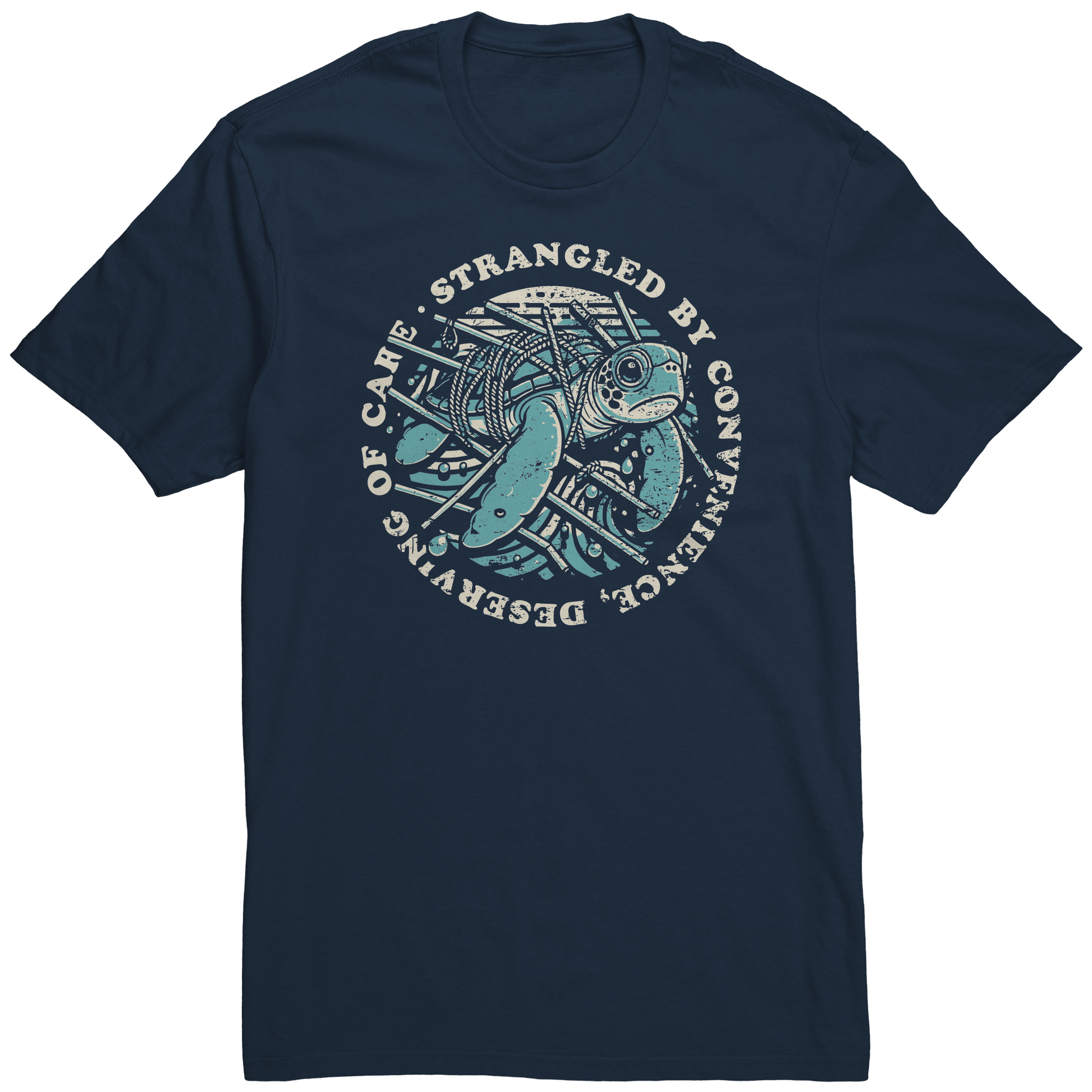 Strangled_by_Convenience__Turtle_World__Navy_Mockup.png