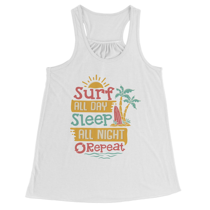 Surf All Day Sleep All Night - Humor Surfing Surf Surfer Men Women Tank Top