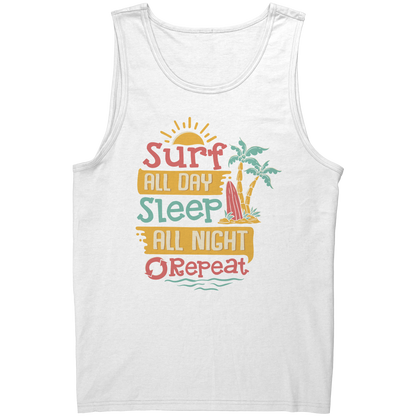 Surf All Day Sleep All Night - Humor Surfing Surf Surfer Men Women Tank Top