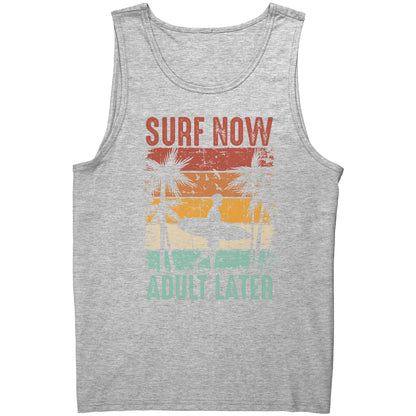 Surf Now Adult Later - Funny Humorous Retro Vintage Surfing Surfer Tank Top