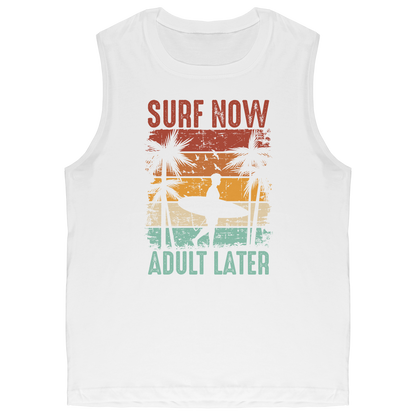 Surf Now Adult Later - Funny Humorous Retro Vintage Surfing Surfer Tank Top