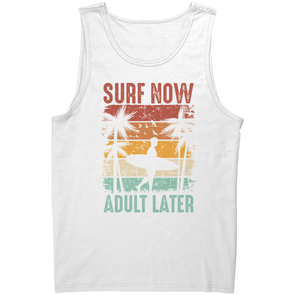 Surf Now Adult Later - Funny Humorous Retro Vintage Surfing Surfer Tank Top