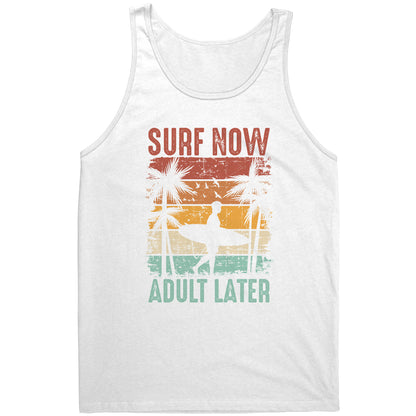 Surf Now Adult Later - Funny Humorous Retro Vintage Surfing Surfer Tank Top