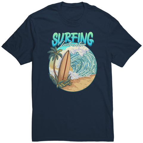 Surfing Instructor Beach Surfboard Waves - Surf Surfer Surfing Coach T-Shirt