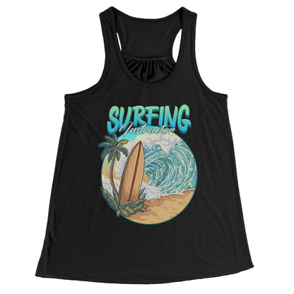 Surfing Instructor Beach Surfboard Waves - Surf Surfer Surfing Coach Tank Top