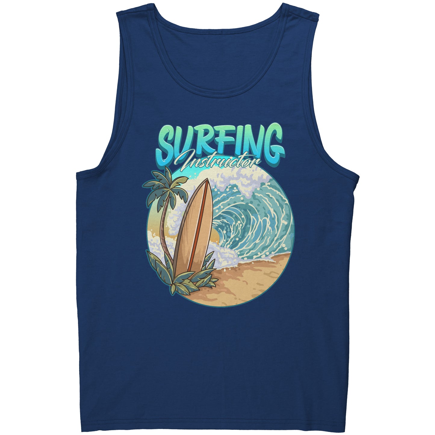 Surfing Instructor Beach Surfboard Waves - Surf Surfer Surfing Coach Tank Top