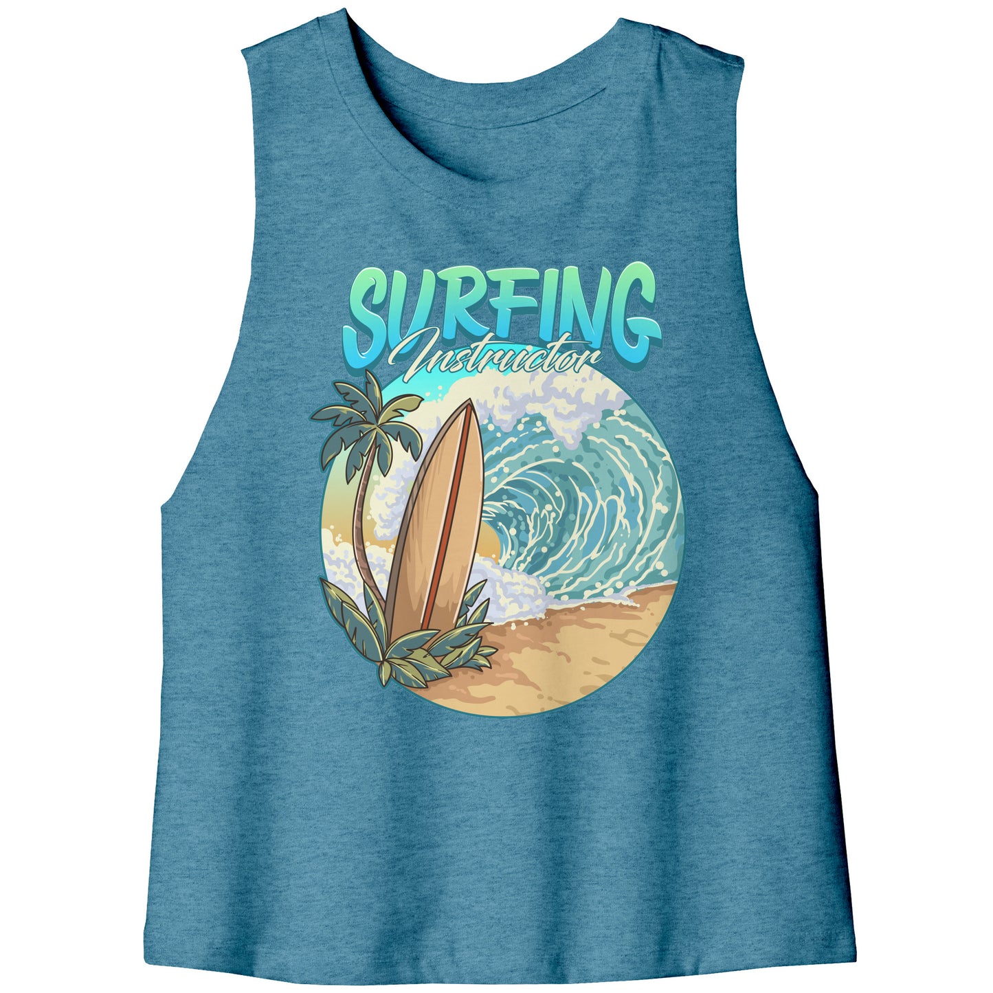 Surfing Instructor Beach Surfboard Waves - Surf Surfer Surfing Coach Tank Top