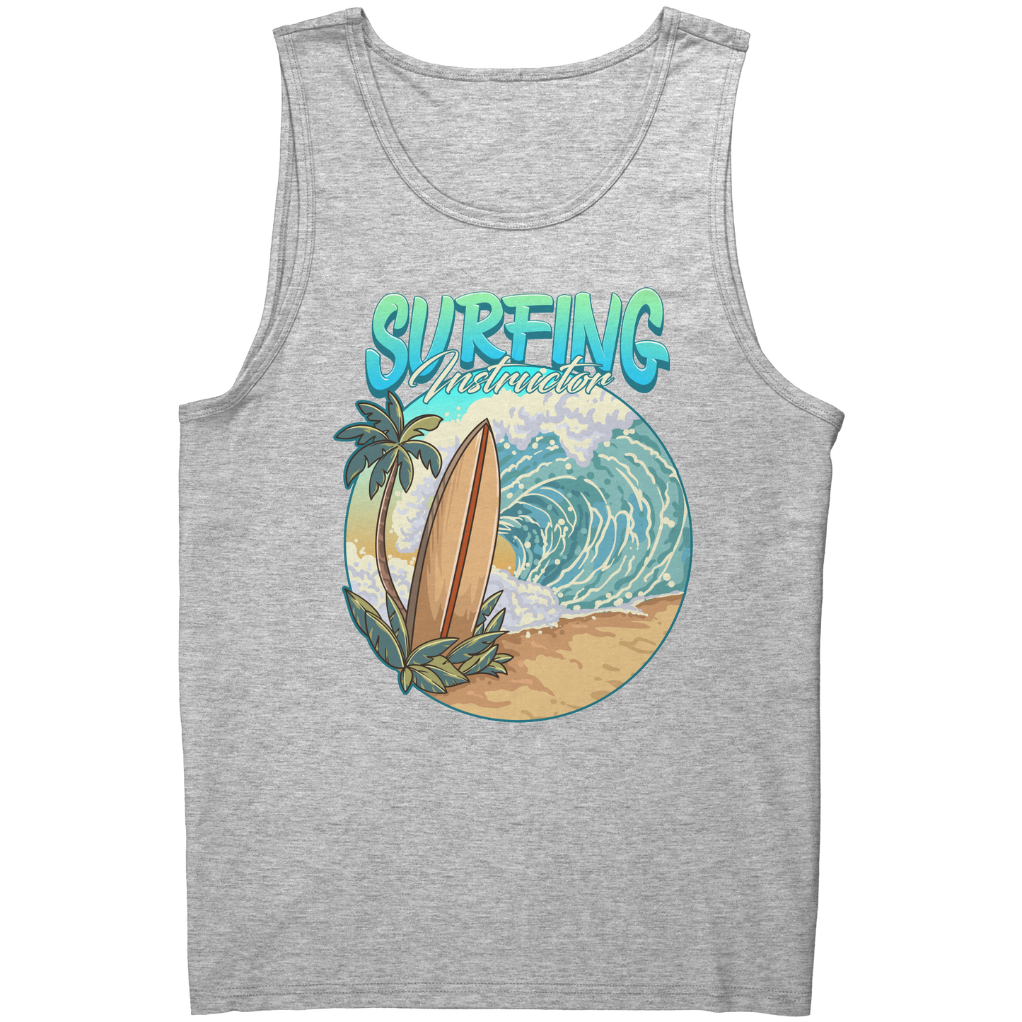 Surfing Instructor Beach Surfboard Waves - Surf Surfer Surfing Coach Tank Top