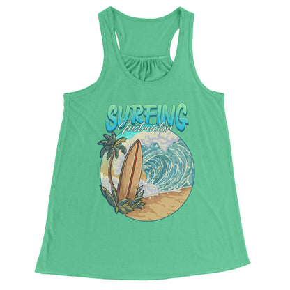 Surfing Instructor Beach Surfboard Waves - Surf Surfer Surfing Coach Tank Top