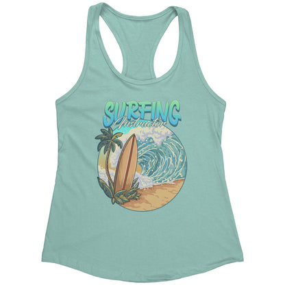 Surfing Instructor Beach Surfboard Waves - Surf Surfer Surfing Coach Tank Top