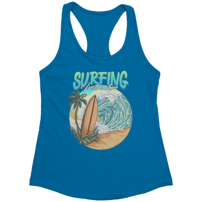 Surfing Instructor Beach Surfboard Waves - Surf Surfer Surfing Coach Tank Top