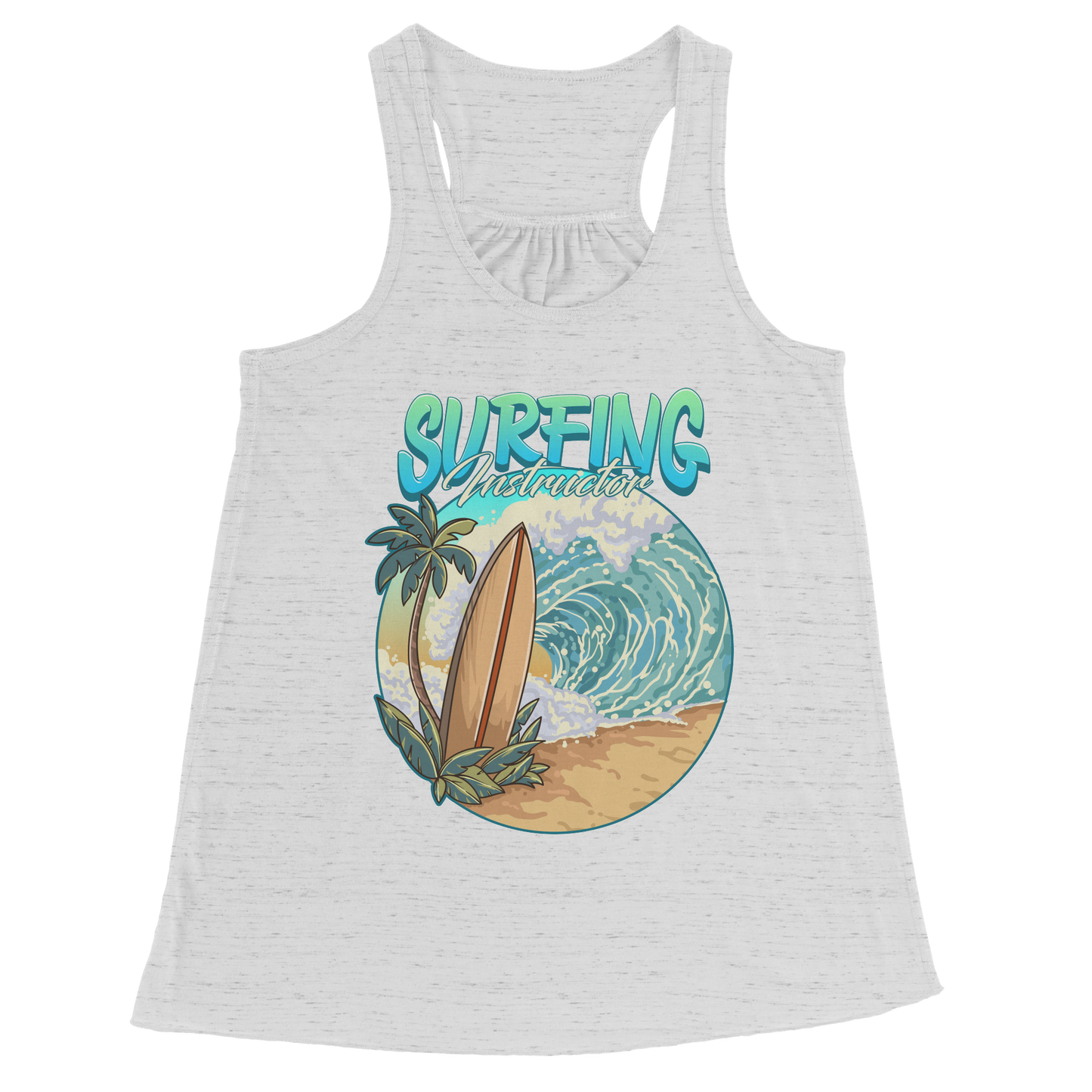 Surfing Instructor Beach Surfboard Waves - Surf Surfer Surfing Coach Tank Top