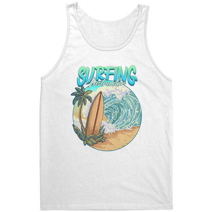 Surfing Instructor Beach Surfboard Waves - Surf Surfer Surfing Coach Tank Top