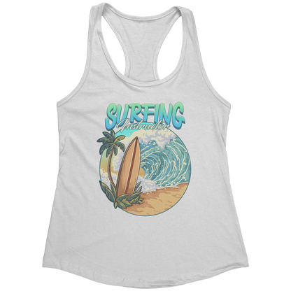 Surfing Instructor Beach Surfboard Waves - Surf Surfer Surfing Coach Tank Top