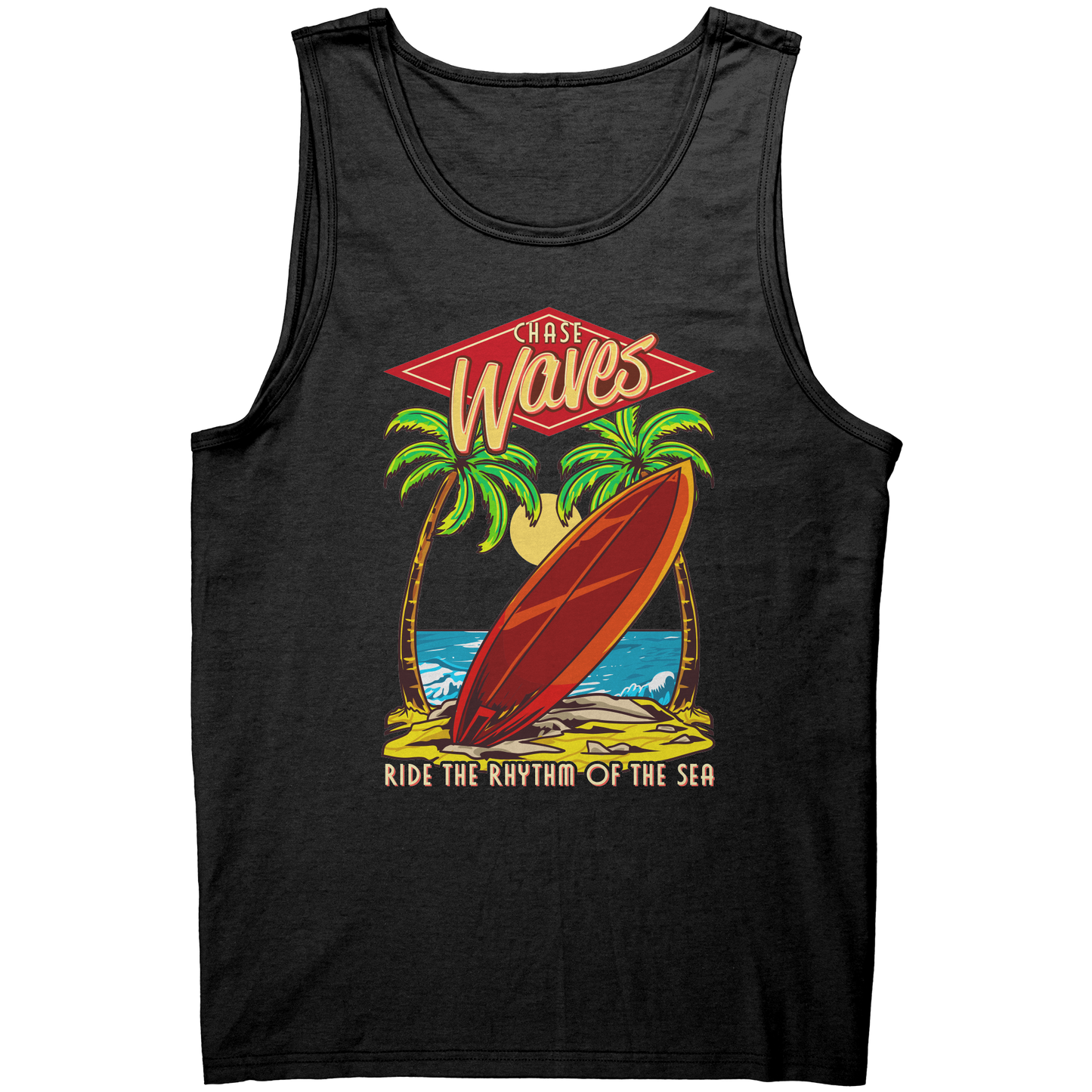 Chase Waves Ride The Sea - Surf Surfer Women Men Surfing Tank Tops