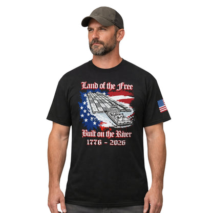 riverlifeshop land of the free towobater tshirt