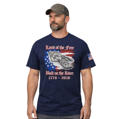 land of the free riverlifeshop navy 250th anniversary july 4th