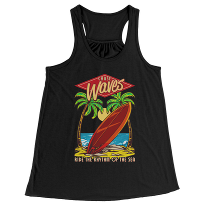 Chase Waves Ride The Sea - Surf Surfer Women Men Surfing Tank Tops