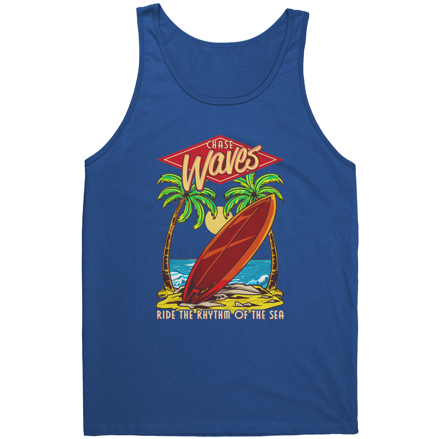 Chase Waves Ride The Sea - Surf Surfer Women Men Surfing Tank Tops