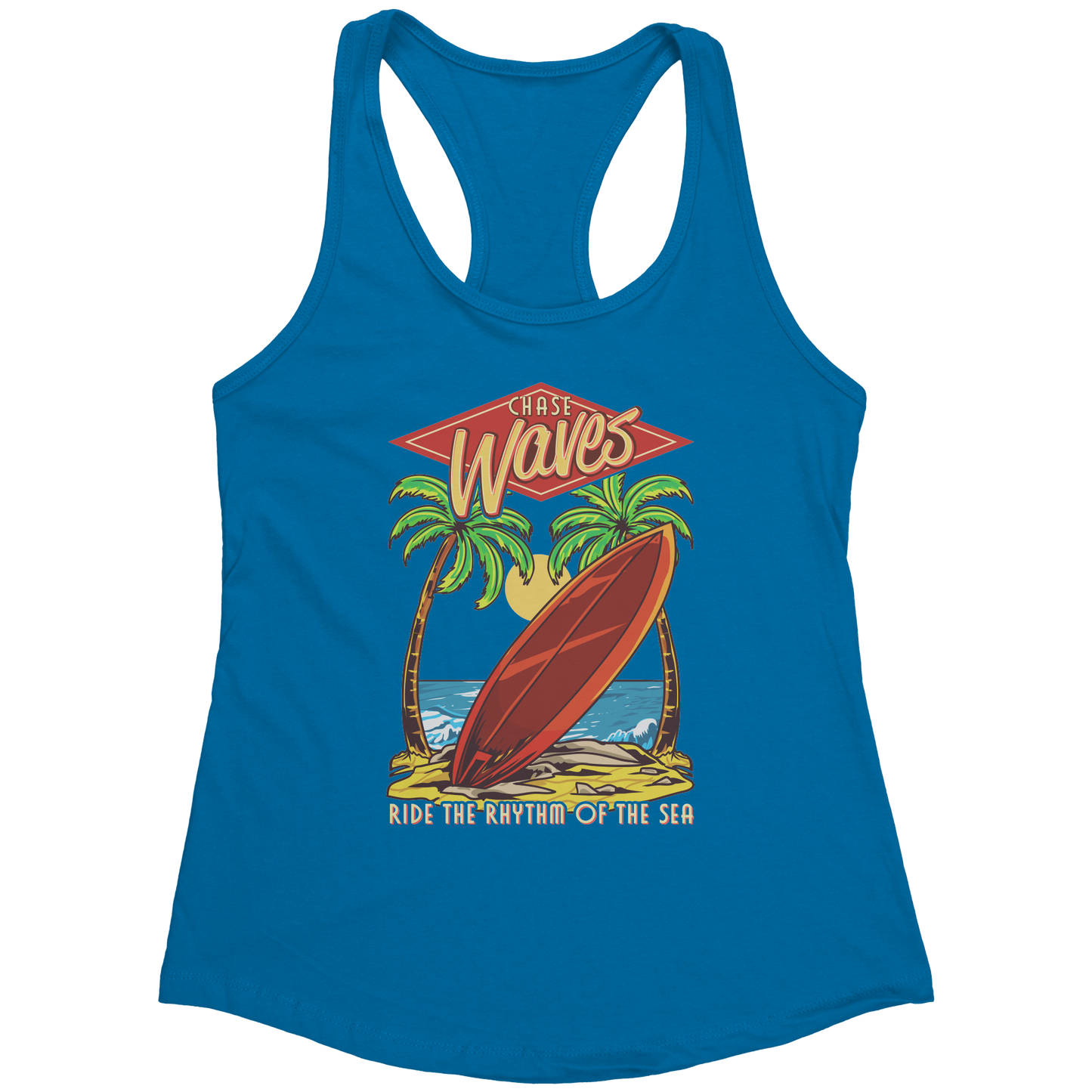 Chase Waves Ride The Sea - Surf Surfer Women Men Surfing Tank Tops