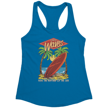 Chase Waves Ride The Sea - Surf Surfer Women Men Surfing Tank Tops